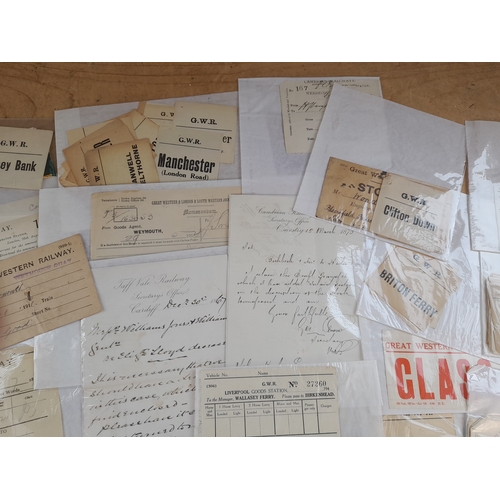 149 - Ephemera Relating to Great Western Railway and its Companies including Way Bills, Parcel Luggage Lab... 