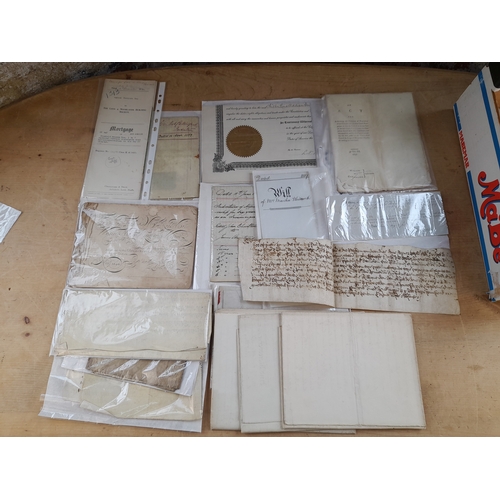 150 - Box of 18th, 19th and Early 20th Century Indentures and Other Legal Documents