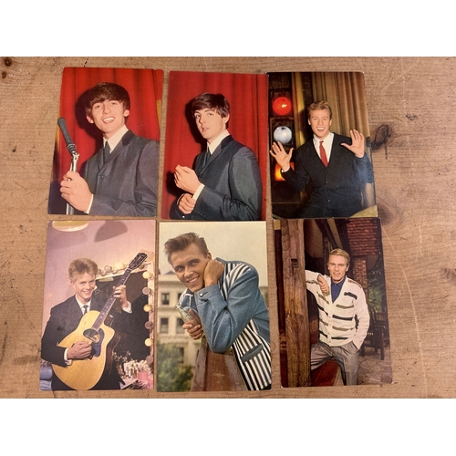 155 - Vintage Postcards Depicting Musicians including The Beatles George Harrison & Paul McCartney