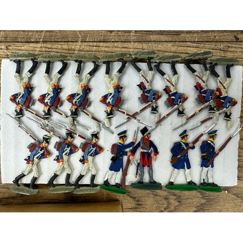 117 - Vintage Flats, Flat Tin Soldiers, Napoleonic Prussian Guard Marching