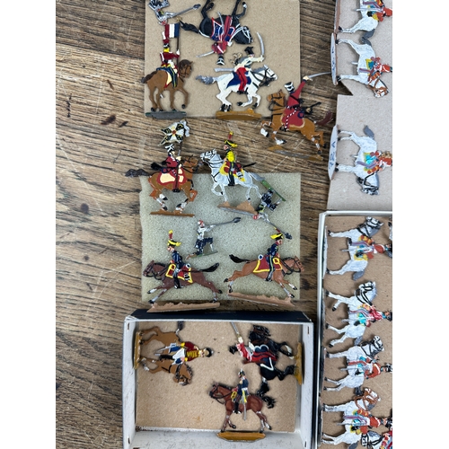 121 - Vintage Flats, Flat Tin Soldiers, Napoleonic Prussian Hussars, Waterloo/Napoleonic French and Scots ... 