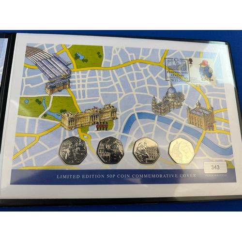 170 - Uncirculated Limited Edition Paddington Bear 50p Coin Cover Set