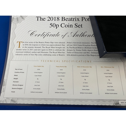 171 - 2018 Beatrix Potter uncirculated 50p Coin Set
