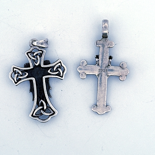 35 - Two Silver Cross Pendants