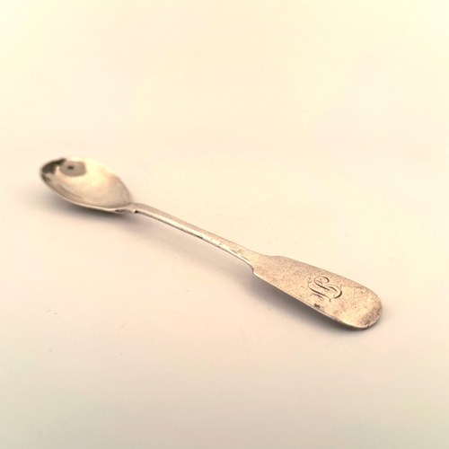 12 - Antique Irish Silver Spoon by James England, Dublin 1820 with retailers mark 