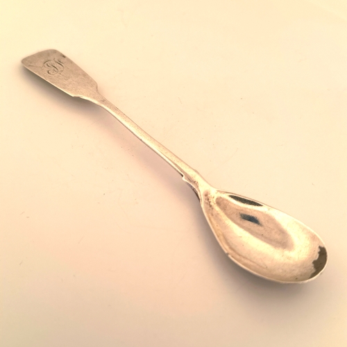 12 - Antique Irish Silver Spoon by James England, Dublin 1820 with retailers mark 