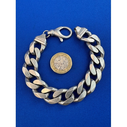 82 - 925 Silver Curb Link Bracelet 9