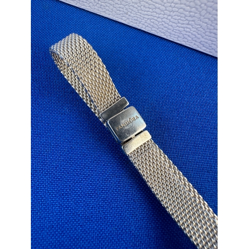 90 - Pandora Bracelet with box & 925 Silver Cham Charm Bracelet (no charms)