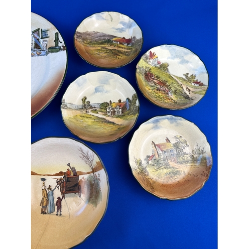 188 - Royal Doulton Pickwick Plate & Coach Ware Items