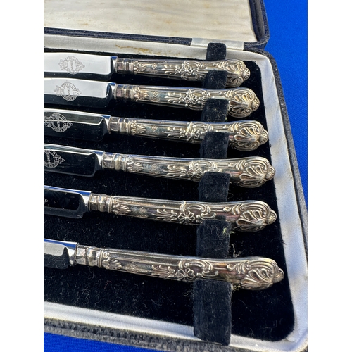 66 - Case of Sterling Silver Handled Tea Knives