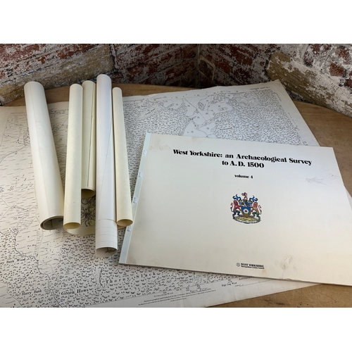 256 - West Yorkshire an Archeological Survey to A.D. 1500 with Vintage Maps