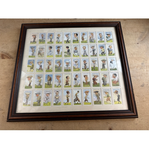 260 - Framed Churchman's Cigarette Golf Cards