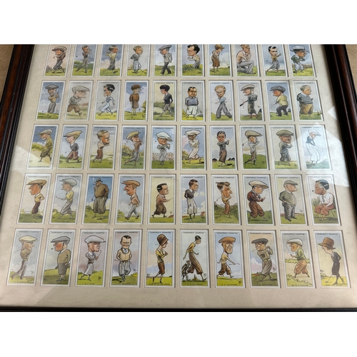 260 - Framed Churchman's Cigarette Golf Cards