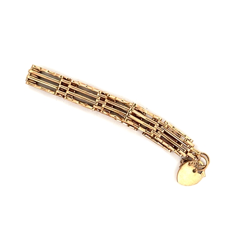 37 - 9ct Gold Gate Bracelet 4.67g