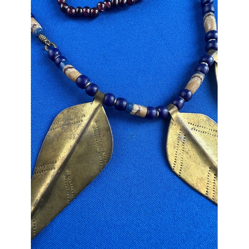 14 - Vintage Jet Necklace, Garnet Necklace a/f & one other Vintage Necklace