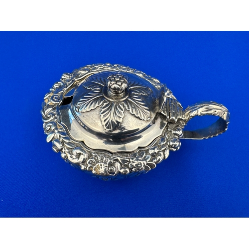 50 - Georgian Ornate Hallmarked Silver Mustard Pot by Rebecca Eames  & Edward Bernard,London 1823 - 202.7... 