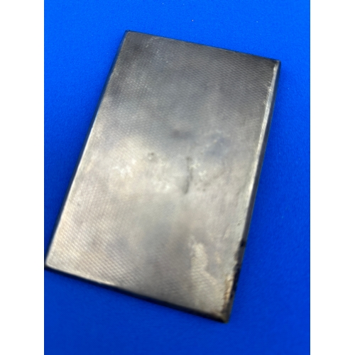 59 - Hallmarked Silver Cigarette Case Birmingham 1927 - 178g