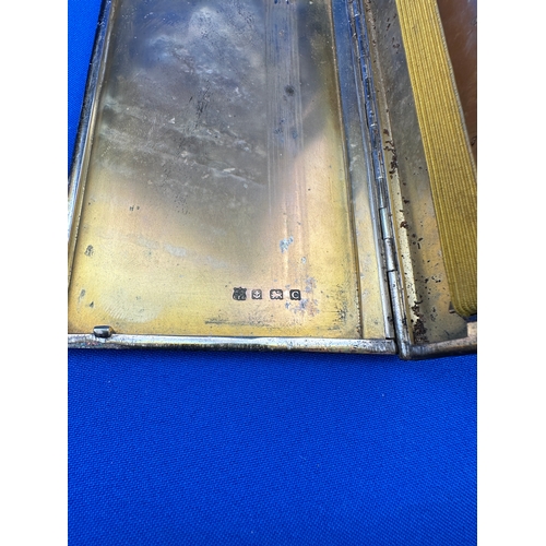59 - Hallmarked Silver Cigarette Case Birmingham 1927 - 178g
