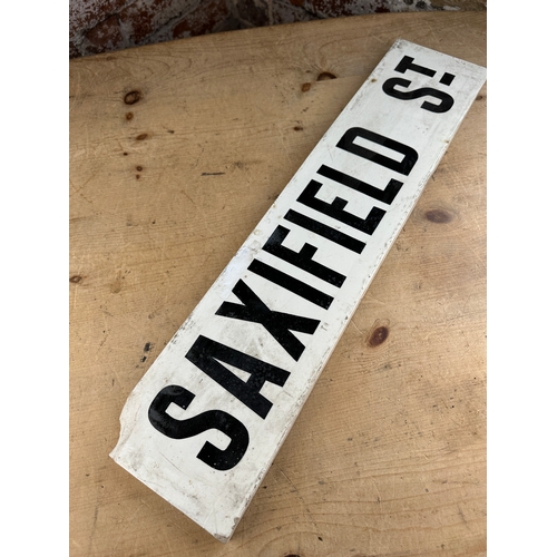 459 - Edwardian Porcelain Street Sign - Saxifield St.