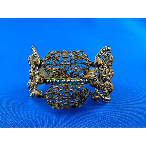 8 - Unusual Vintage Openwork Metal Bracelet