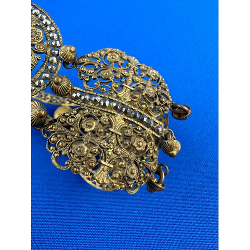 8 - Unusual Vintage Openwork Metal Bracelet