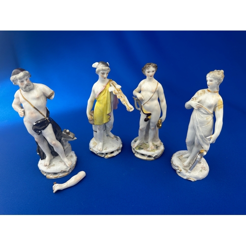 541 - Quartet of Edme Samson 'German' Figures (2 as found)