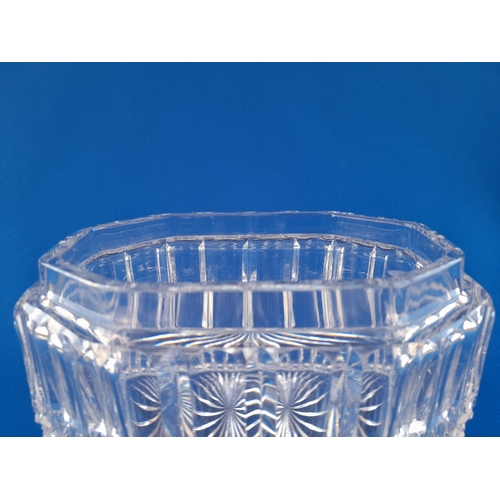 588 - Hobnail Cut Glass Trinket Box/Jewellery Casket - 18cm x 12cm