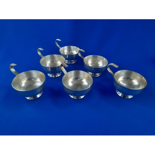 520 - Silver Plated Punch Bowl with Ladle and 6 Silver Plated Cups