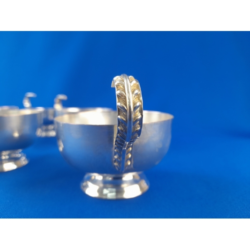 520 - Silver Plated Punch Bowl with Ladle and 6 Silver Plated Cups