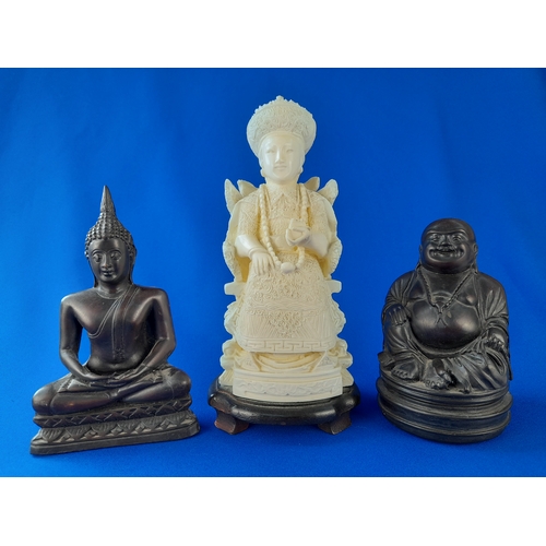 457 - Three Composite Buddha and Deity Figures