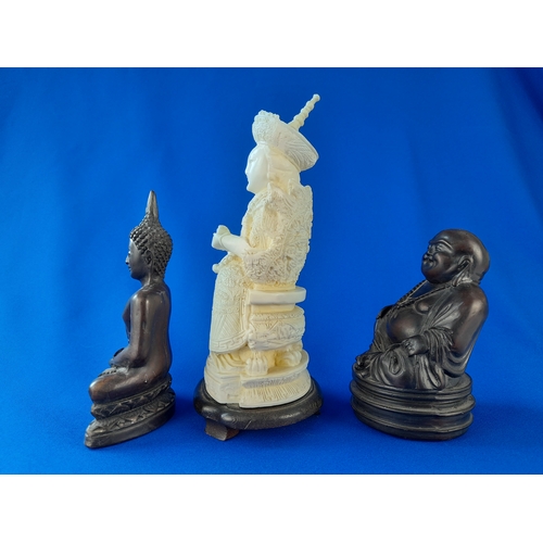 457 - Three Composite Buddha and Deity Figures