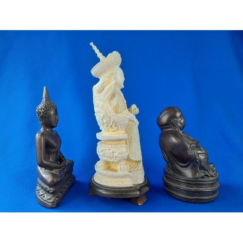 457 - Three Composite Buddha and Deity Figures