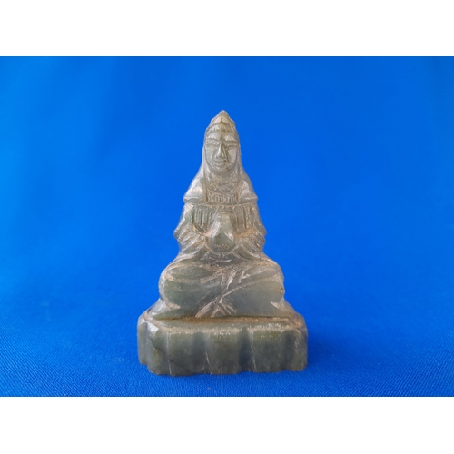 523 - Jade Taoism Deity Carving - possibly Guanyin, 7.5cm tall