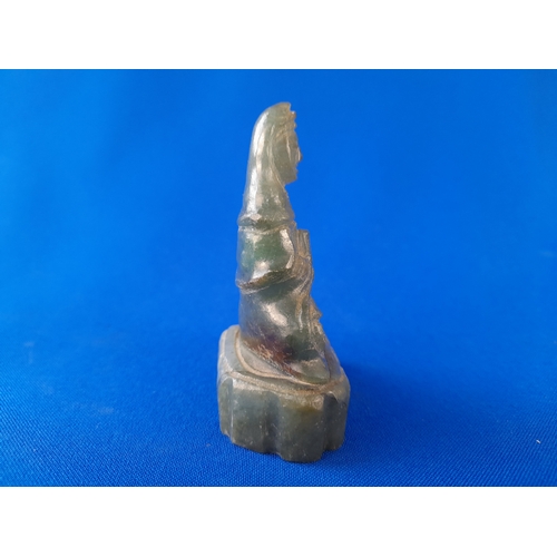 523 - Jade Taoism Deity Carving - possibly Guanyin, 7.5cm tall