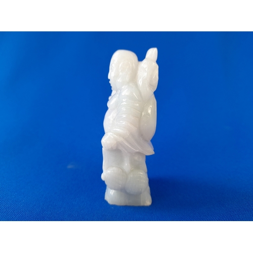 525 - Chinese Carved Jade Immortal Figure - 8cm tall