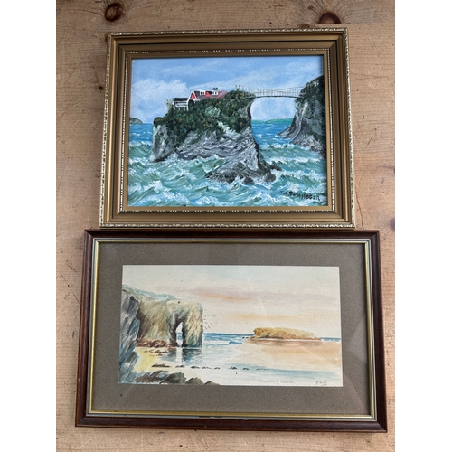 623 - Two Artist Signed Original Seaside Art Works