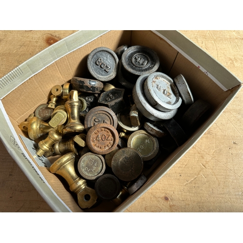 477 - Box of Vintage Weighing Scale Weights