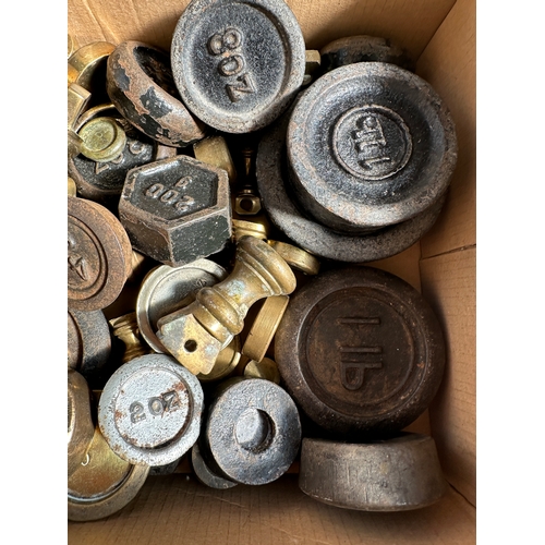 477 - Box of Vintage Weighing Scale Weights