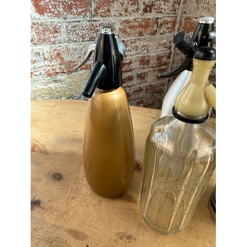 478 - Three Vintage Soda Syphons & One Modern Kayser Syphon