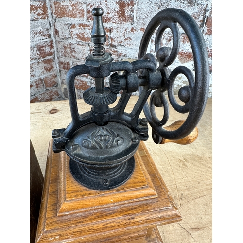 480 - Two Hand Crank Coffee Grinders one Vintage