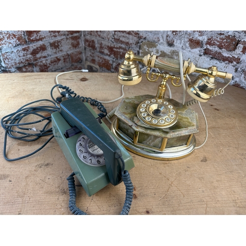 481 - Twom Vintage Telephones including Rotary Dial Trim Phone