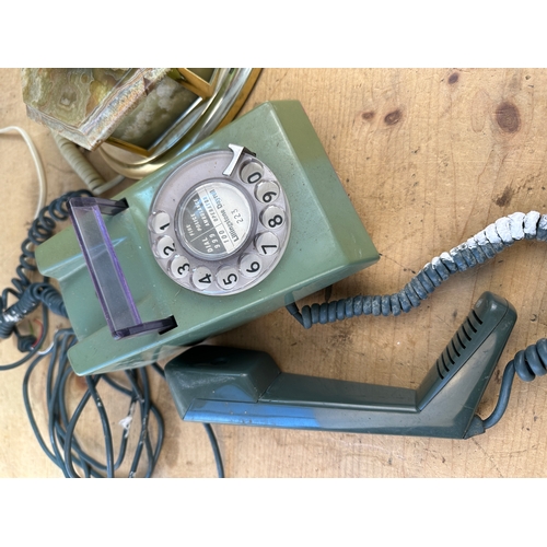 481 - Twom Vintage Telephones including Rotary Dial Trim Phone