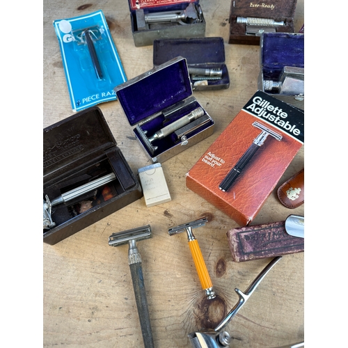 464 - Collection of Vintage Razors including Gillette & Timor