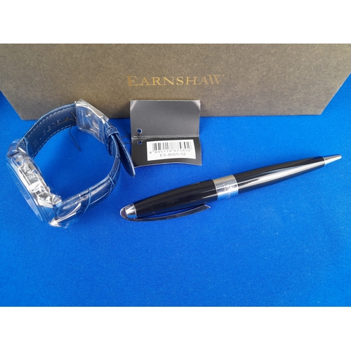 232 - Boxed As New Earnshaw Cornwall Bridge Automatic Wrist Watch and Pen Set ES-8065-02