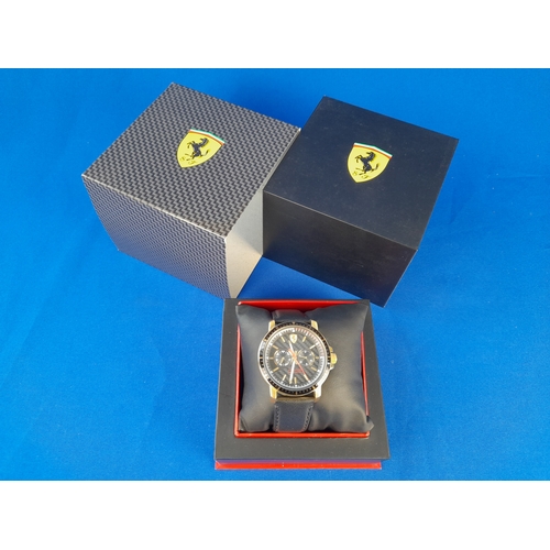 265 - Boxed Scuderia Ferrari Mens Turbo Wrist Watch 0830451