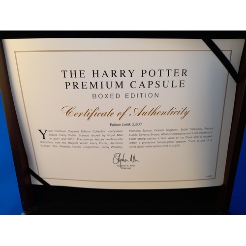 469 - Cased Set of 6 Limited Edition Harry Potter Premium Capsule Stamps