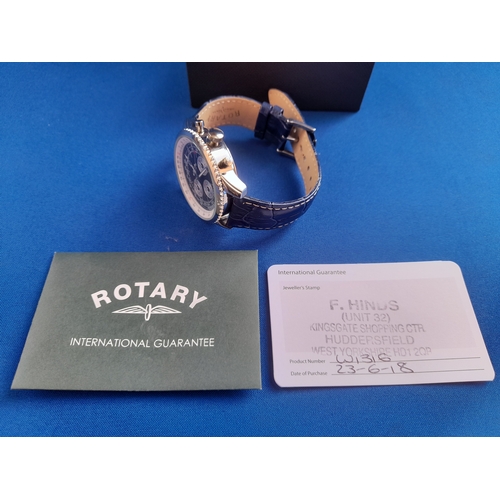 186 - Boxed Rotary Chronograph Gents Wrist Watch - serial no. GS00676/05(15931)