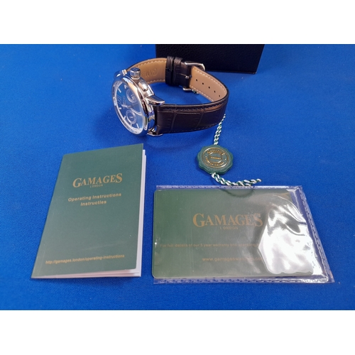 197 - Boxed Gamages Limited Edition Vibrant Calendar Automatic Wrist Watch - serial no. GM10099152