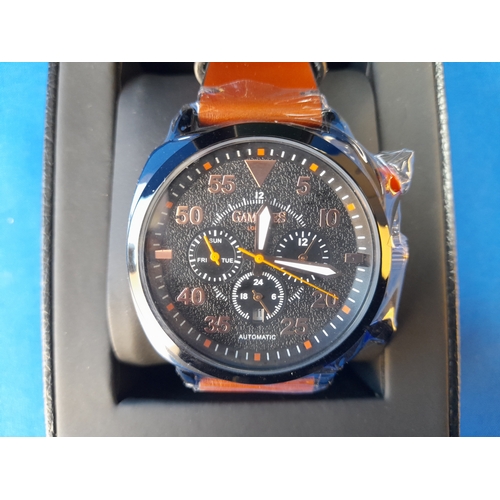 199 - Boxed As New Gamages Limited Edition Aviation Automatic Wrist Watch - serial no. GM10110095