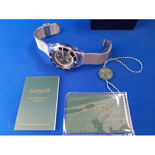 210 - Boxed As New Gamages Limited Edition Sports Racer Automatic Wrist Watch - serial no. GM10102442